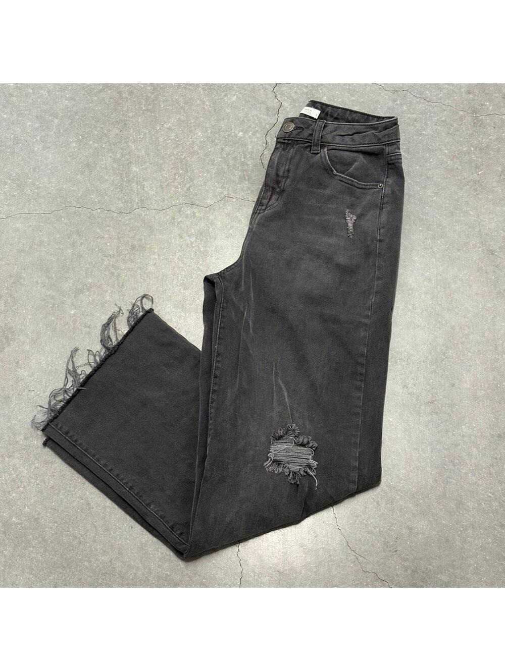 SO Super High Rise Wide Leg Black Jeans